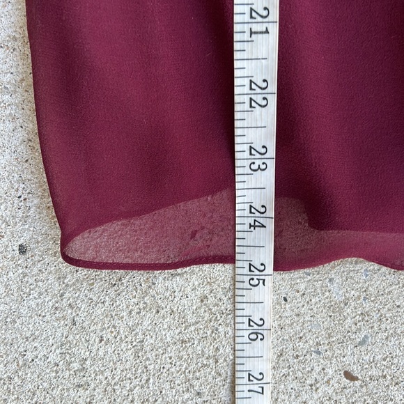 Alice + Olivia Mckell Maroon Silk Strapless Dress Size 0 - Picture 11 of 14